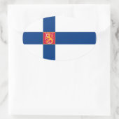Finnland Staatsflagge Oval Sticker (Tasche)