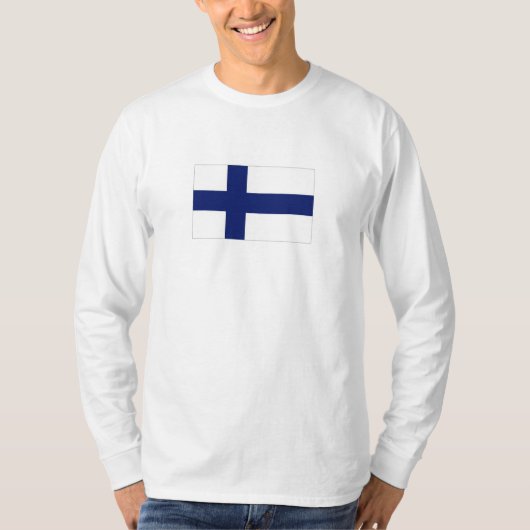 Finnland-Staatsflagge T-Shirt (Vorderseite)