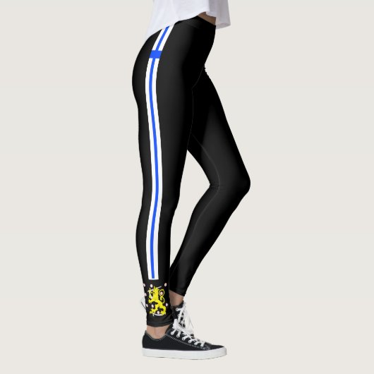Finnland stripes Flagge Leggings (Rechts)