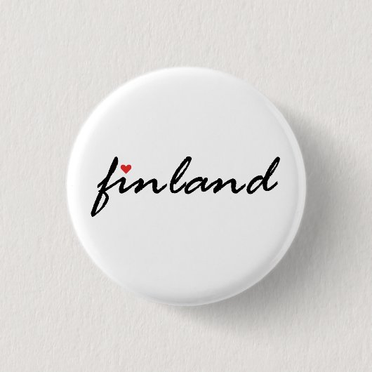 Finnland Suomi. I Liebe Finnland Button (Vorderseite)