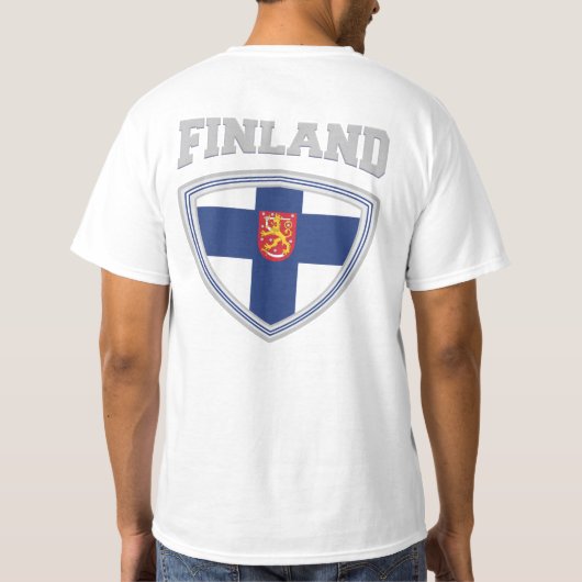 Finnland - T - Shirt für Flaggenschild und Embleme (Rückseite)