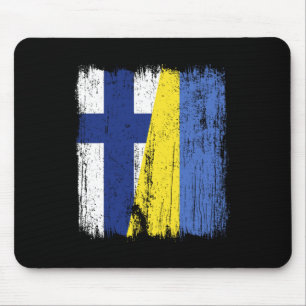 Finnland Ukraine Halbflagge Finnisches Ukrainische Mousepad