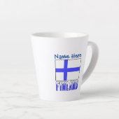 Finnland und Finnland - Blaue Personalisierung der Milchtasse (Rechte Ecke)