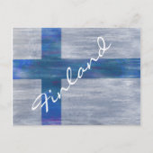Finnland unter finnischer Flagge leidet Postkarte (Vorderseite)
