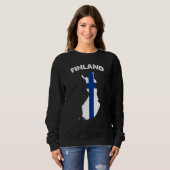 Finnland Unterstützung für Flaggenplan Finnland Un Sweatshirt (Vorne ganz)