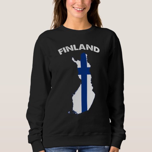 Finnland Unterstützung für Flaggenplan Finnland Un Sweatshirt (Vorderseite)