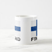 Finnland Vintage-Flagge Kaffeetasse (Mittel)