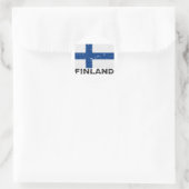 Finnland - Vintage Flagge Runder Aufkleber (Tasche)