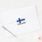 Finnland - Vintage Flagge Runder Aufkleber (Umschlag)