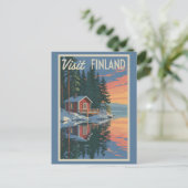 Finnland Vintage Postkarte (Stehend Vorderseite)
