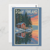 Finnland Vintage Postkarte (Vorne/Hinten)