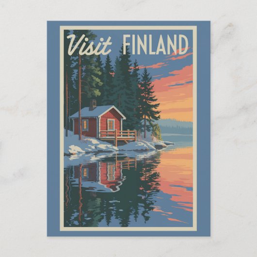 Finnland Vintage Postkarte (Vorderseite)