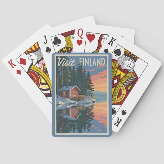 Finnland Vintage Spielkarten (Rückseite)