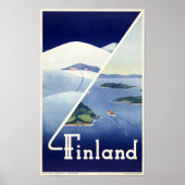 Finnland Vintage Travel Poster wiederhergestellt (Vorne)