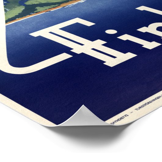 Finnland Vintage Travel Poster wiederhergestellt (Ecke)