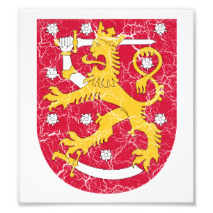 Finnland-Wappen Fotodruck