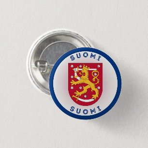 Finnland Wappen Kreisform Button