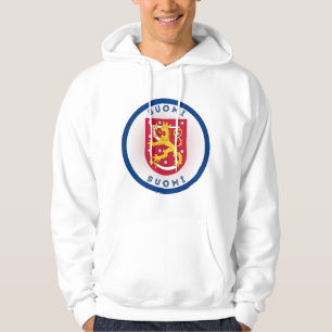 Finnland Wappen Kreisform Hoodie