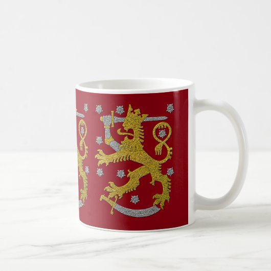 Finnland-Wappen prägeartigen Blick Kaffeetasse (Rechts)