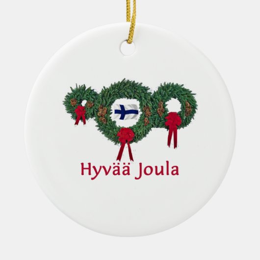 Finnland-Weihnachten 2 Keramikornament (Vorne)