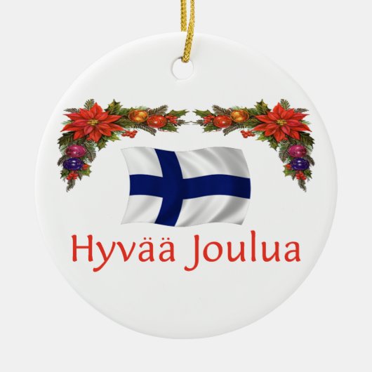 Finnland-Weihnachten Keramik Ornament (Vorne)