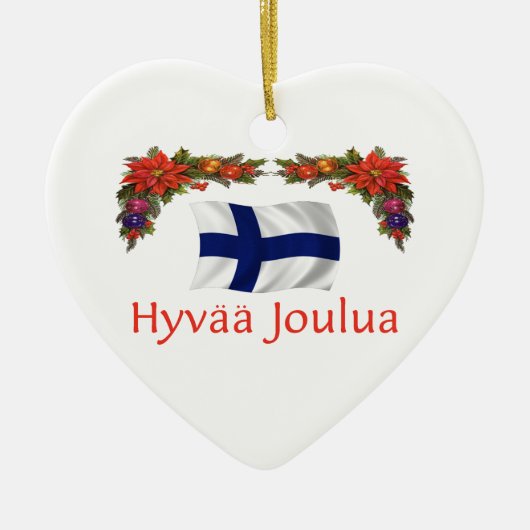 Finnland-Weihnachten Keramikornament (Vorne)