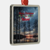 Finnland Weihnachtsgrüße Ornament Aus Metall (Rechts)