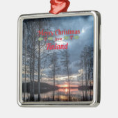 Finnland Weihnachtsgrüße Ornament Aus Metall (Links)