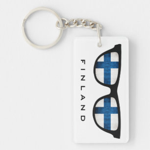 Finnland weist benutzerdefinierte Text- und Farbsc Schlüsselanhänger