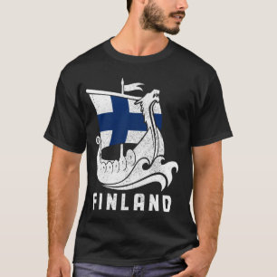 Finnland Wikinger Finnische Flagge Finn Suomi Sisu T-Shirt