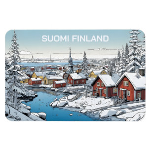 Finnland Wintertäuschung Magnet