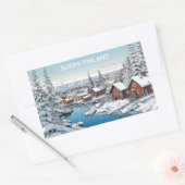 Finnland Wintertäuschung Rechteckiger Aufkleber (Umschlag)