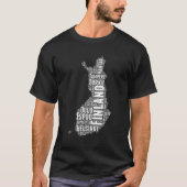 Finnland Word Cloud Country Map T-Shirt (Vorderseite)