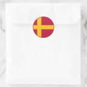Finnlandschwedenflagge Runder Aufkleber (Tasche)