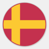 Finnlandschwedenflagge Runder Aufkleber (Vorderseite)