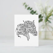 Finnpour Freehand Typografy Postcard Postkarte (Stehend Vorderseite)