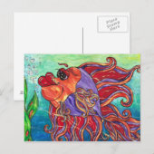 Finny the Fighting Fish Postcard Postkarte (Vorne/Hinten)