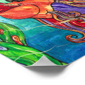 Finny the Fighting Fish Print Poster (Ecke)