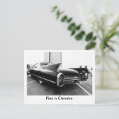 Fins n Chrome Postkarte (Stehend Vorderseite)