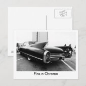Fins n Chrome Postkarte (Vorne/Hinten)
