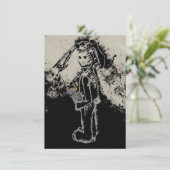 finstere Hase Einladung (Stehend Vorderseite)