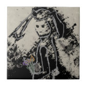 finstere Hase Fliese (Vorderseite)