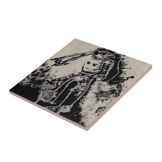 finstere Hase Fliese (Seite)