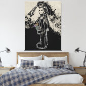 finstere Hase Leinwanddruck (Insitu (Schlafzimmer))