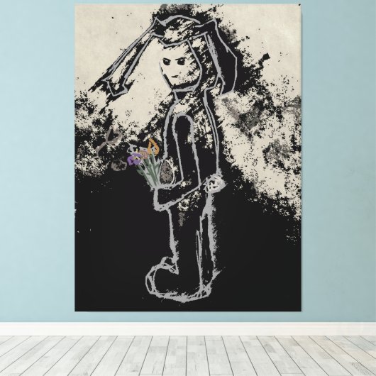 finstere Hase Leinwanddruck (Insitu (Holzboden))