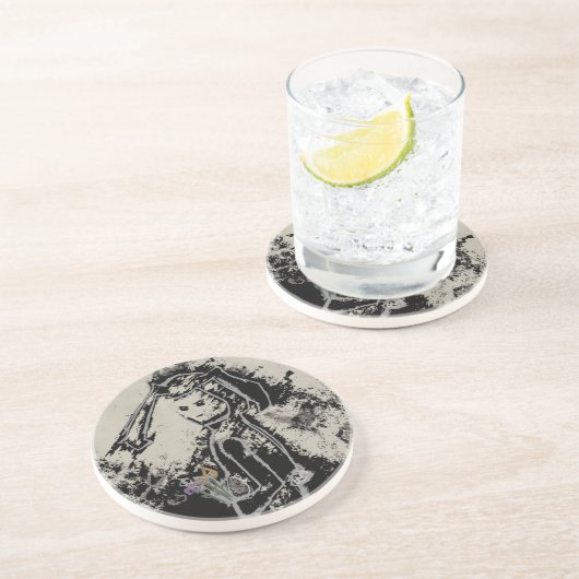 finstere Hase Untersetzer (Seite)