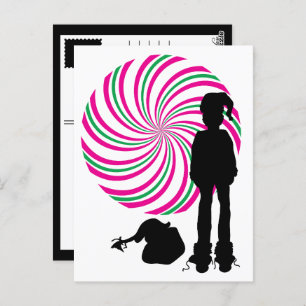 finstere Santa Postkarte