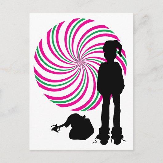 finstere Santa Postkarte (Vorderseite)