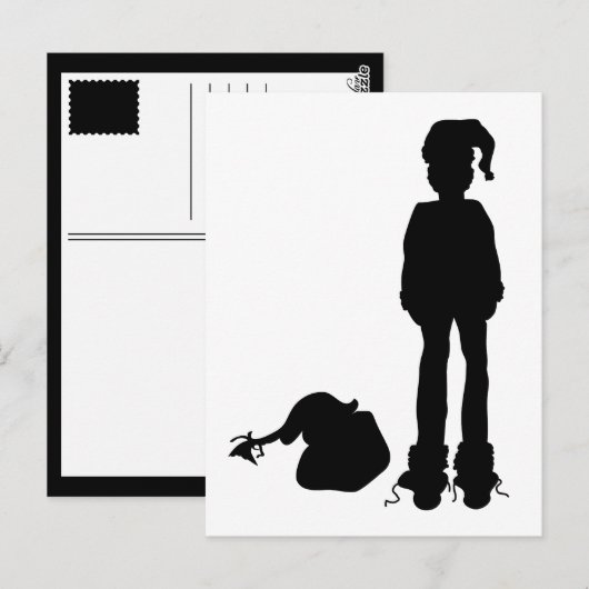 finstere Santa Postkarte (Vorne/Hinten)