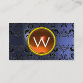 FINSTERNIS DAMASTSTEIN MONOGRAMM VISITENKARTE (Rückseite)